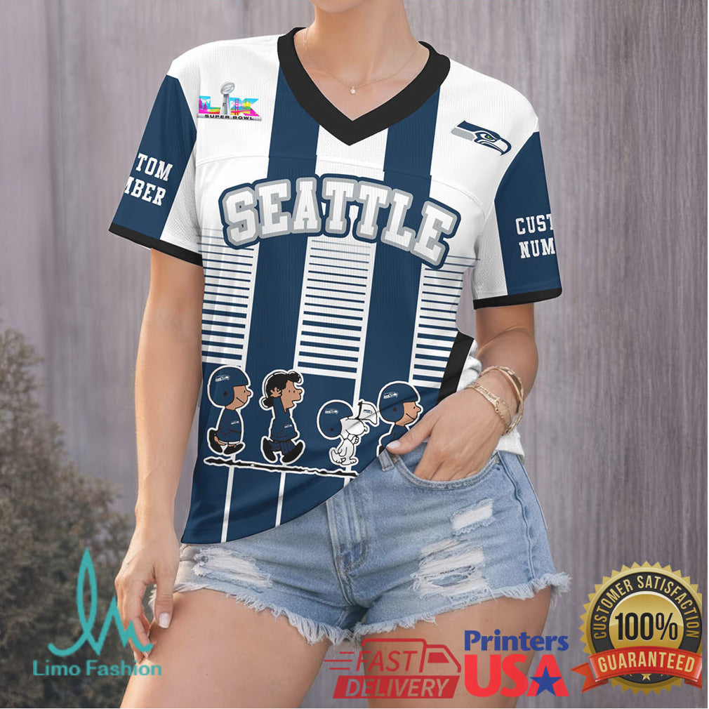 Seattle Football Peanuts Snoopy Charlie Brown Jersey Design - Limotees LLC