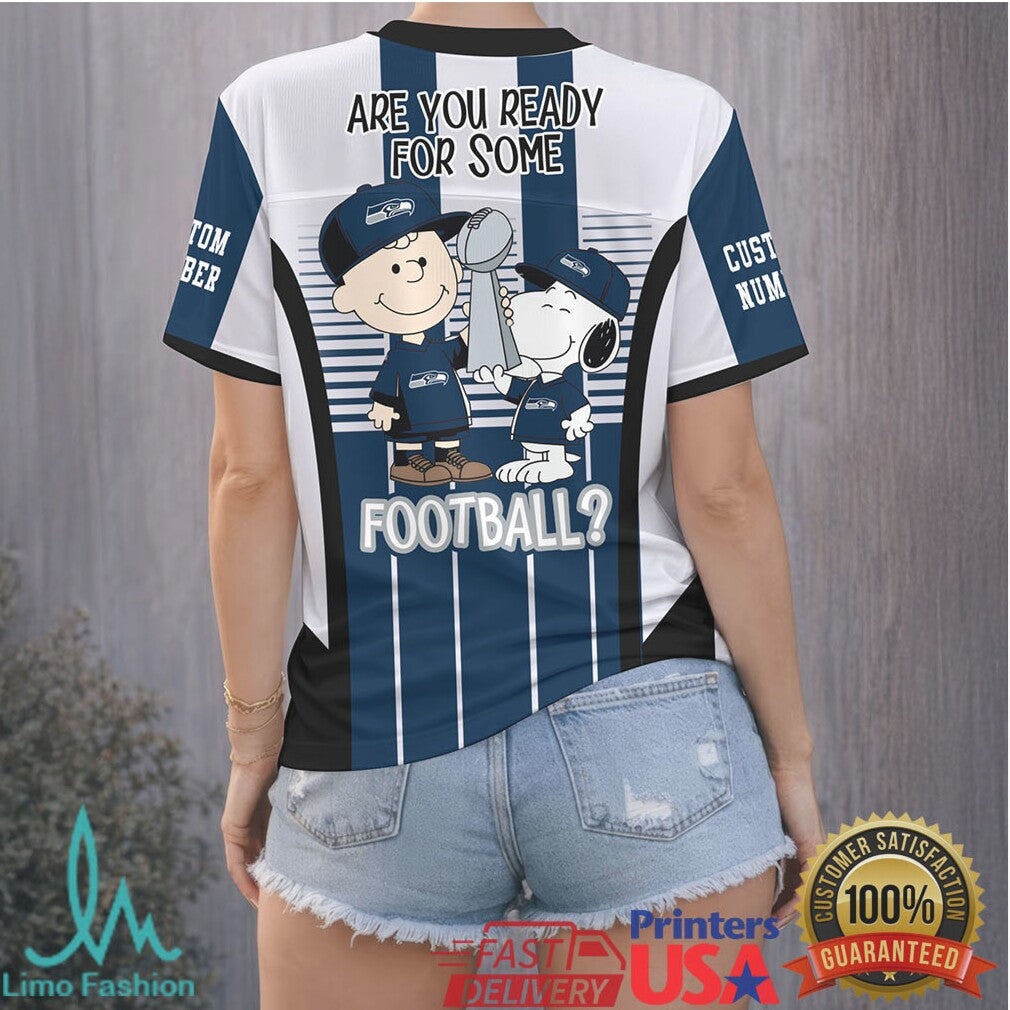 Seattle Football Peanuts Snoopy Charlie Brown Jersey Design - Limotees LLC
