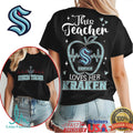 Seattle Kraken Teacher T Shirt This Teacher Loves Her Kraken Fan Gear - Limotees LLC