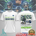 Seattle Seahawks 2026 NFC Champions Victory Graphic T Shirt - Limotees LLC