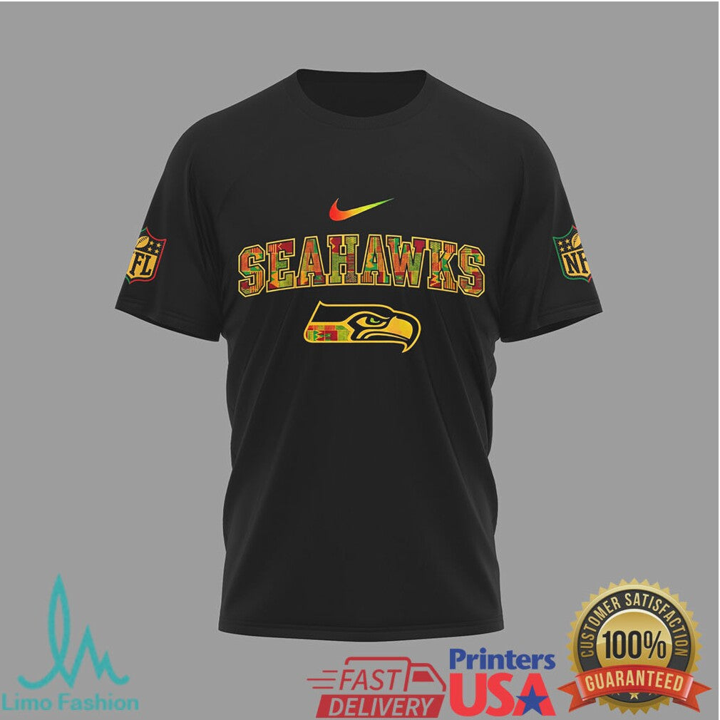 Seattle Seahawks Black History Month “A Century of Power” T Shirt - Limotees LLC