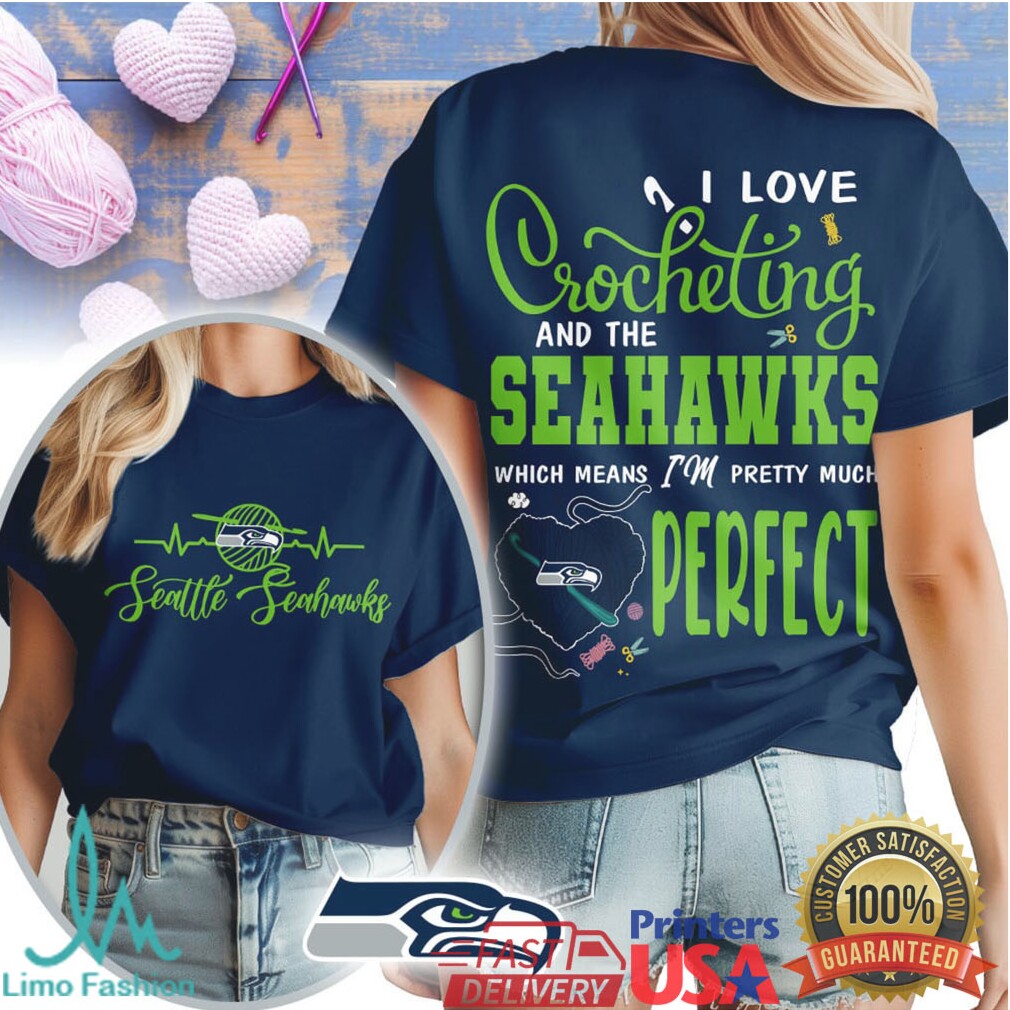 Seattle Seahawks Crochet Fan Shirt I Love Crocheting & Seahawks - Limotees LLC
