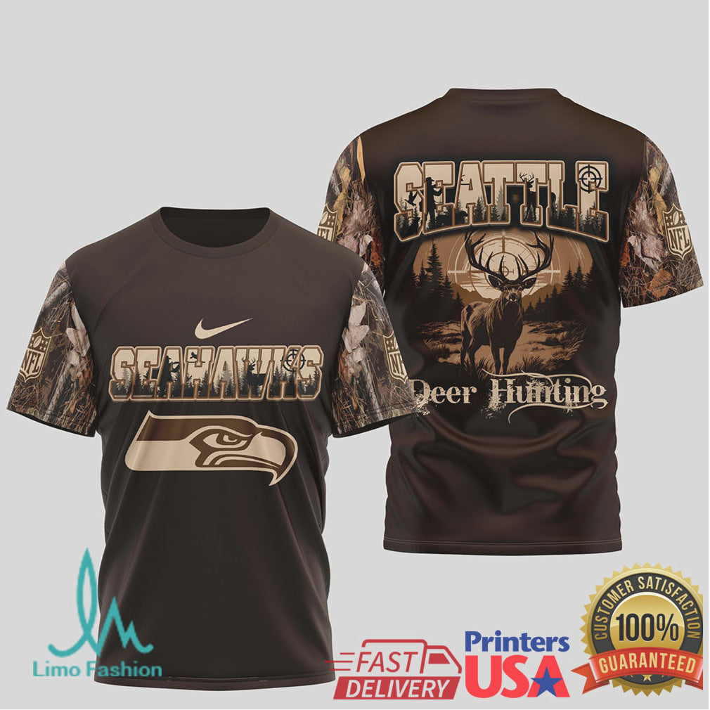 Seattle Seahawks Deer Hunting Camo Nfl T Shirt - Limotees LLC