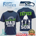 Seattle Seahawks Father's Day T Shirt Like Father Like Son Football Dad T Shirt - Limotees LLC