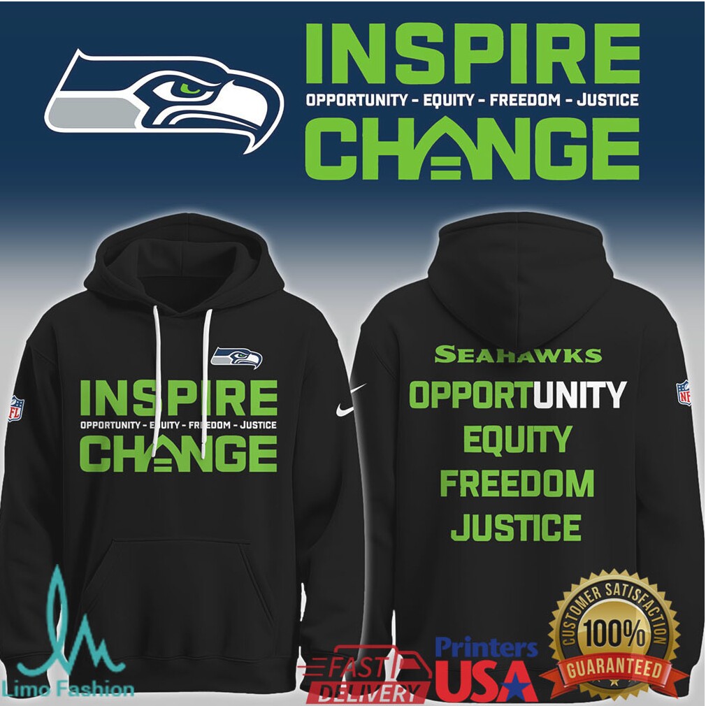Seattle Seahawks “Inspire Change” Social Justice Performance T Shirt - Limotees LLC