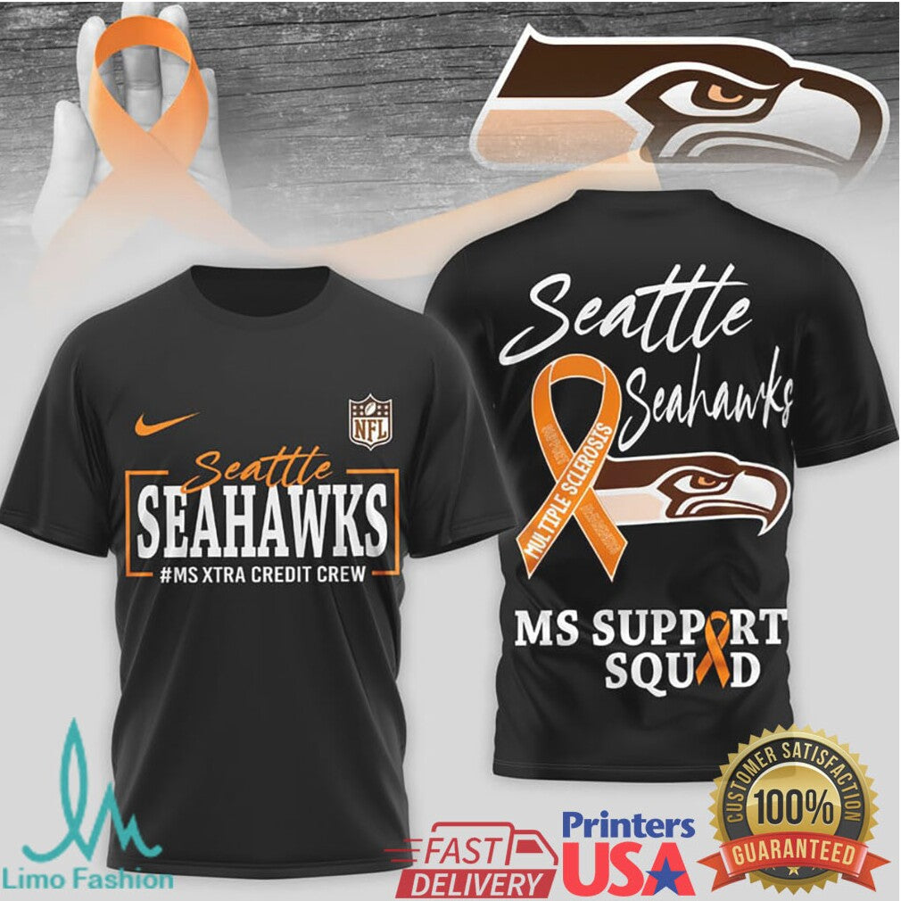 Seattle Seahawks MS Support Squad Multiple Sclerosis Awareness T Shirt - Limotees LLC