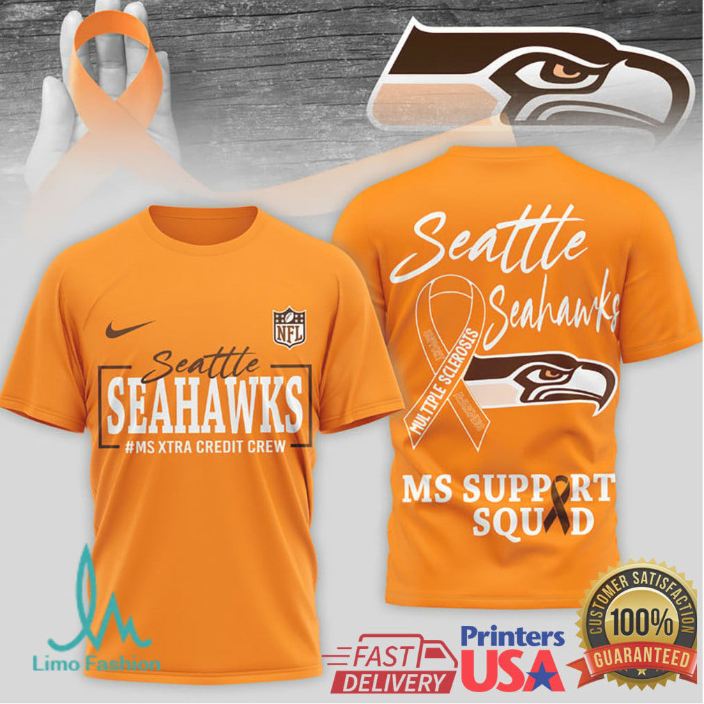 Seattle Seahawks MS Support Squad Multiple Sclerosis Awareness T Shirt - Limotees LLC