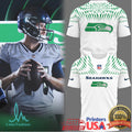 Seattle Seahawks Modern Feather Geometric Pattern Performance Shirt - Limotees LLC