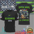Seattle Seahawks Official Bad Bunny NFL Road To Super Bowl 3D Shirt - Limotees LLC