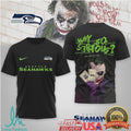 Seattle Seahawks Official NFL Joker Why So Serious 3D Shirt - Limotees LLC