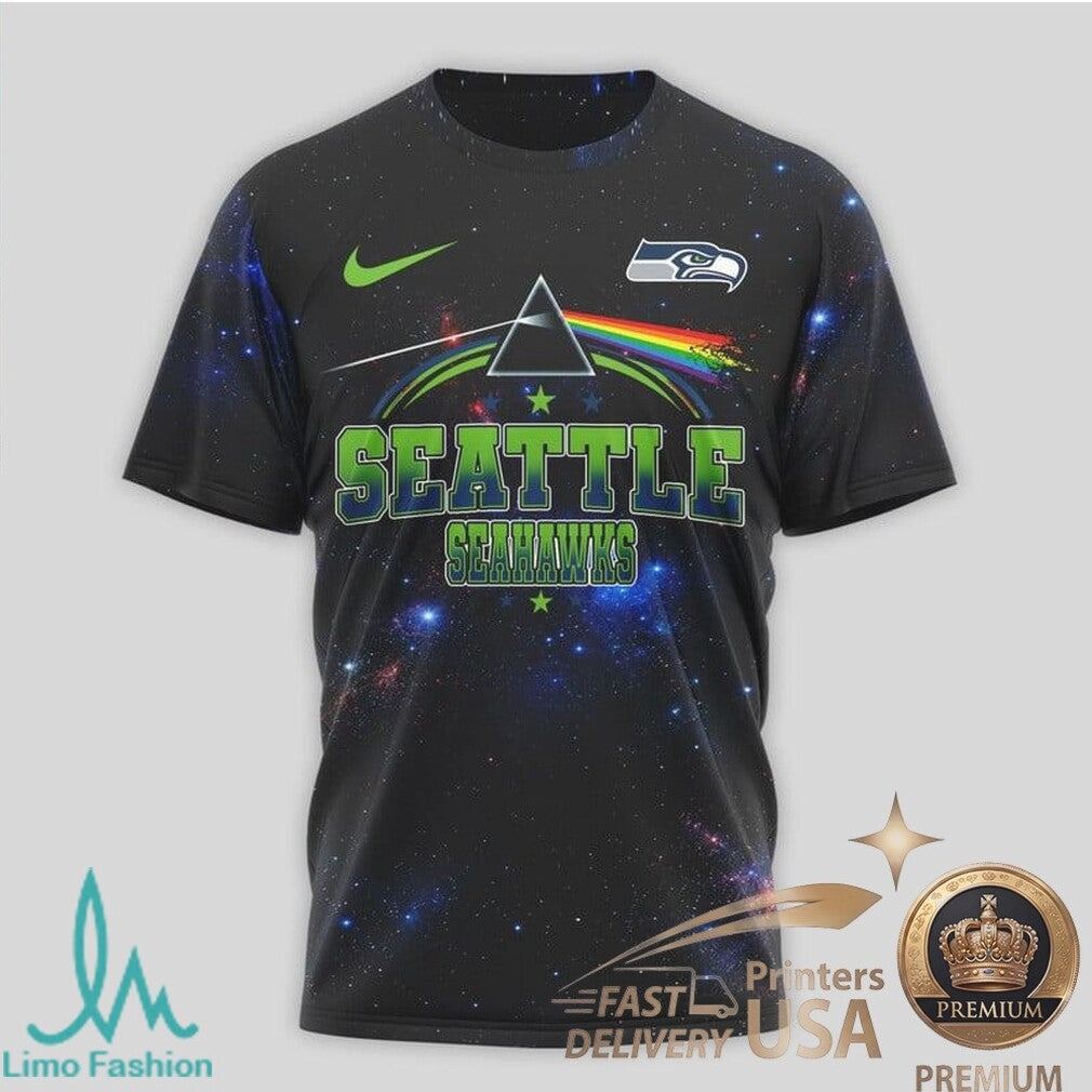 Seattle Seahawks Pink Floyd Dark Side Of The Moon Band T Shirt - Limotees LLC