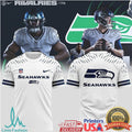 Seattle Seahawks “Rivalries” White Patterned Performance Tee and - Limotees LLC