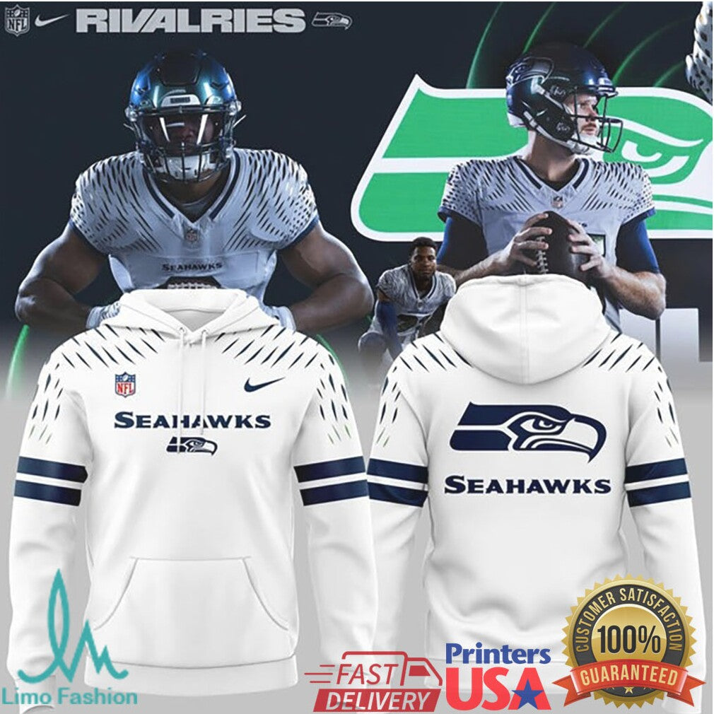 Seattle Seahawks “Rivalries” White Patterned Performance Tee and - Limotees LLC