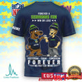 Seattle Seahawks Scooby Doo Shaggy Crossover Custom Name Navy T Shirt - Limotees LLC