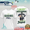 Seattle Seahawks Snoopy Charlie Brown Faith Jesus T Shirt - Limotees LLC