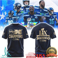 Seattle Seahawks Super Bowl LIX Gold Champions Logo Minimalist Apparel - Limotees LLC