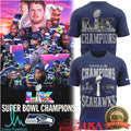 Seattle Seahawks Super Bowl LX 2026 Champions Multi Color Graphic Apparel Set - Limotees LLC