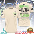 Seattle Seahawks Super Bowl LX “Emerald City Football” Cream Championship Series - Limotees LLC
