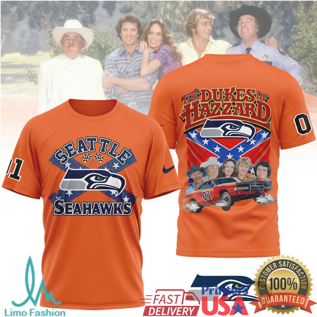 Seattle Seahawks The Dukes of Hazzard General Lee 01 Mashup T Shirt - Limotees LLC