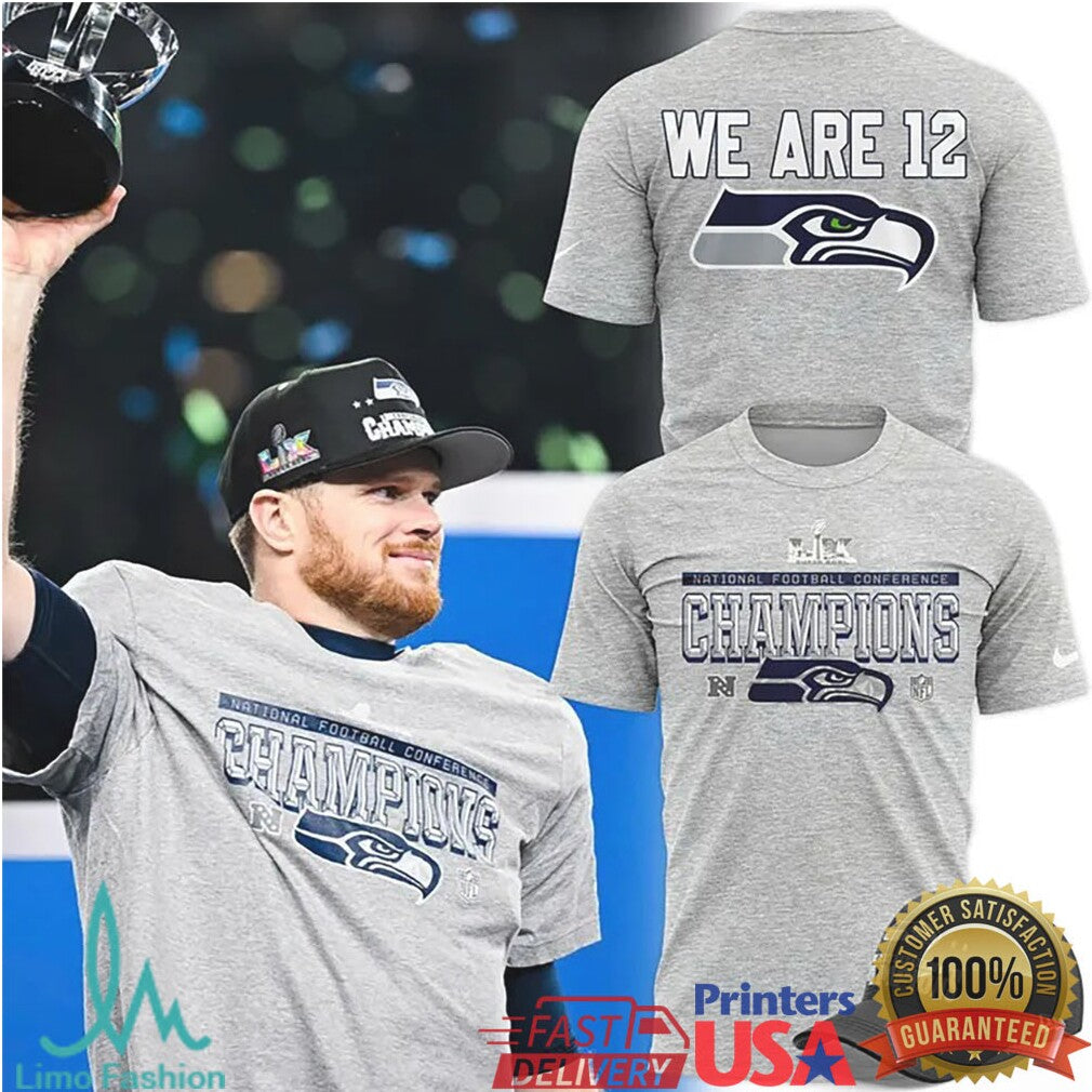 Seattle Seahawks “We Are 12” NFC Champions 2025 Fan Apparel Collection - Limotees LLC