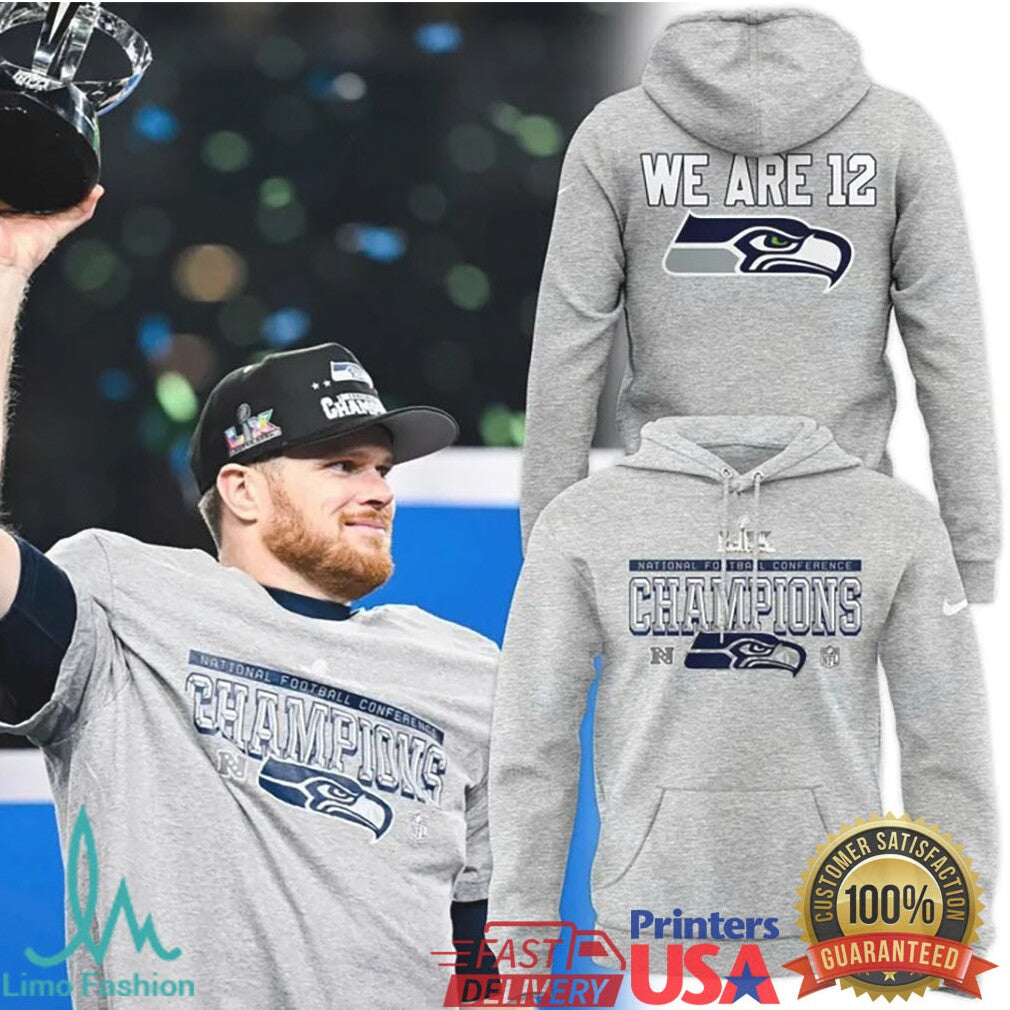 Seattle Seahawks “We Are 12” NFC Champions 2025 Fan Apparel Collection - Limotees LLC