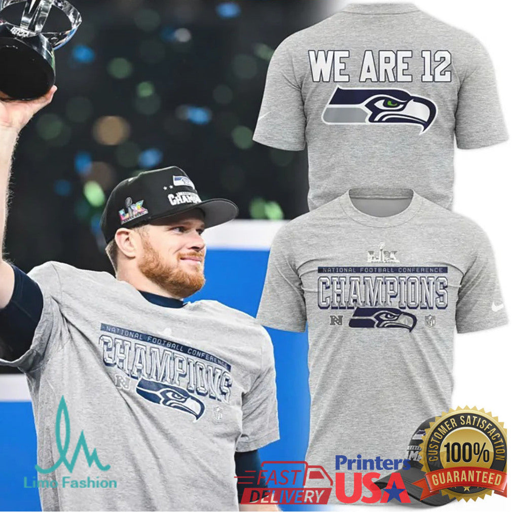 Seattle Seahawks “We Are 12” NFC Champions 2025 Fan Apparel Collection - Limotees LLC
