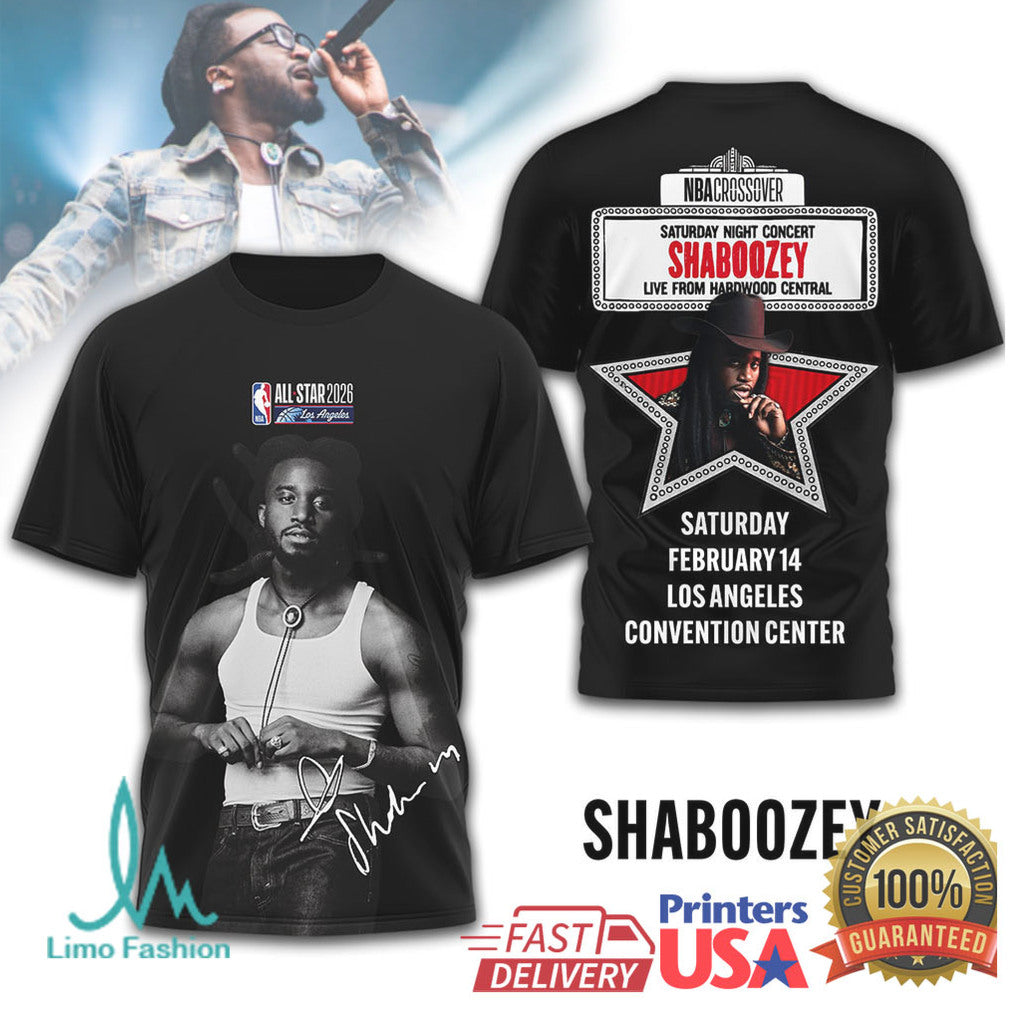 Shaboozey NBA Crossover All Star 2026 Saturday Night Concert T Shirt - Limotees LLC