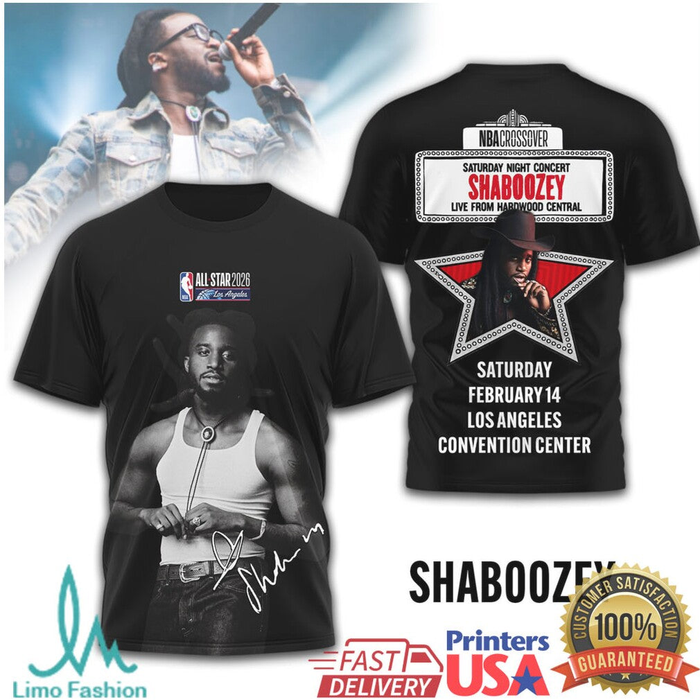 Shaboozey NBA Crossover All Star 2026 Saturday Night Concert T Shirt - Limotees LLC
