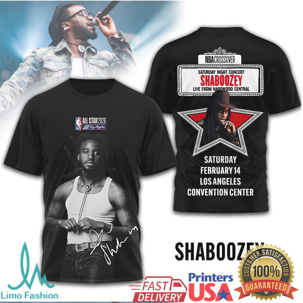 Shaboozey NBA Crossover All Star 2026 Saturday Night Concert T Shirt - Limotees LLC