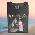 Shorthaired Pointer Dog Wearing Sunglasses Drinking Soda T Shirt - Limotees LLC