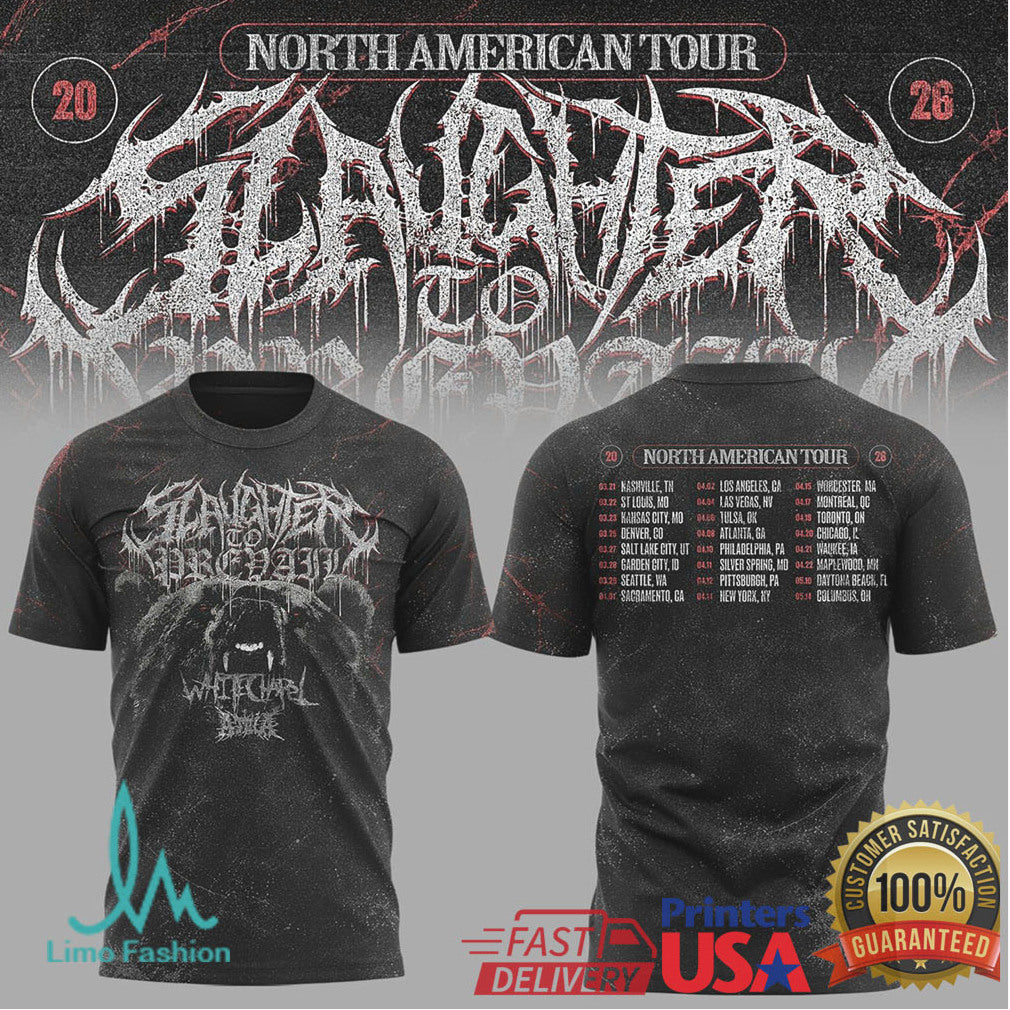 Slaughter To Prevail North American Tour 2024 Two Sided T Shirt - Limotees LLC