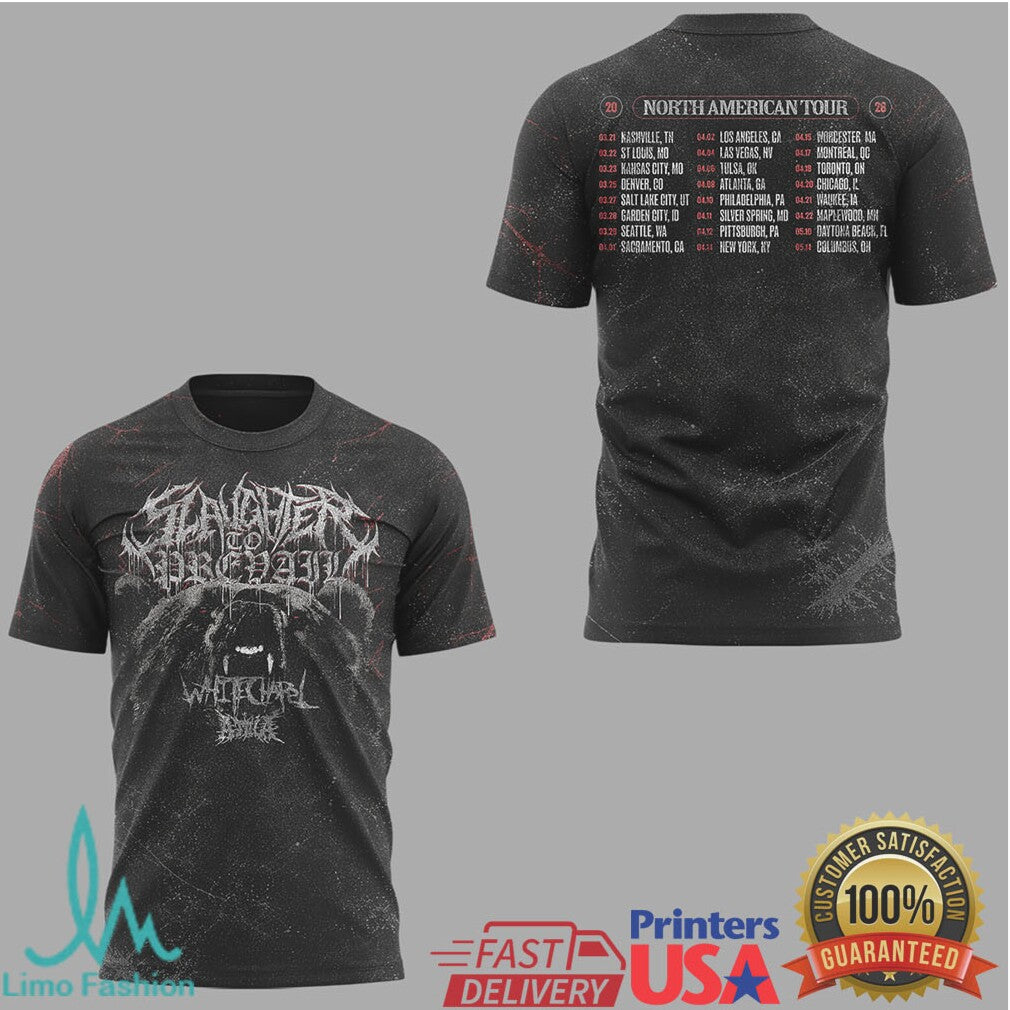 Slaughter To Prevail North American Tour 2024 Two Sided T Shirt - Limotees LLC