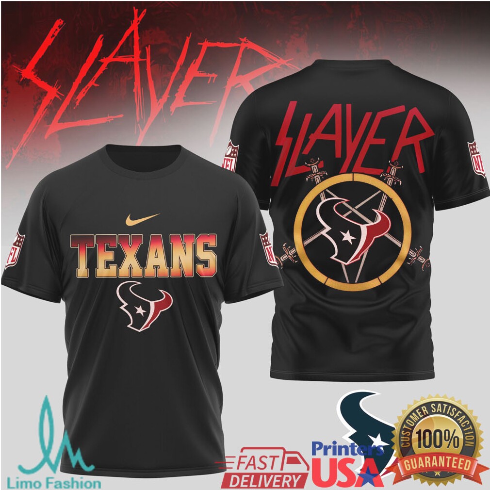 Slayer Band Houston Texans Nfl Mashup Shirt - Limotees LLC