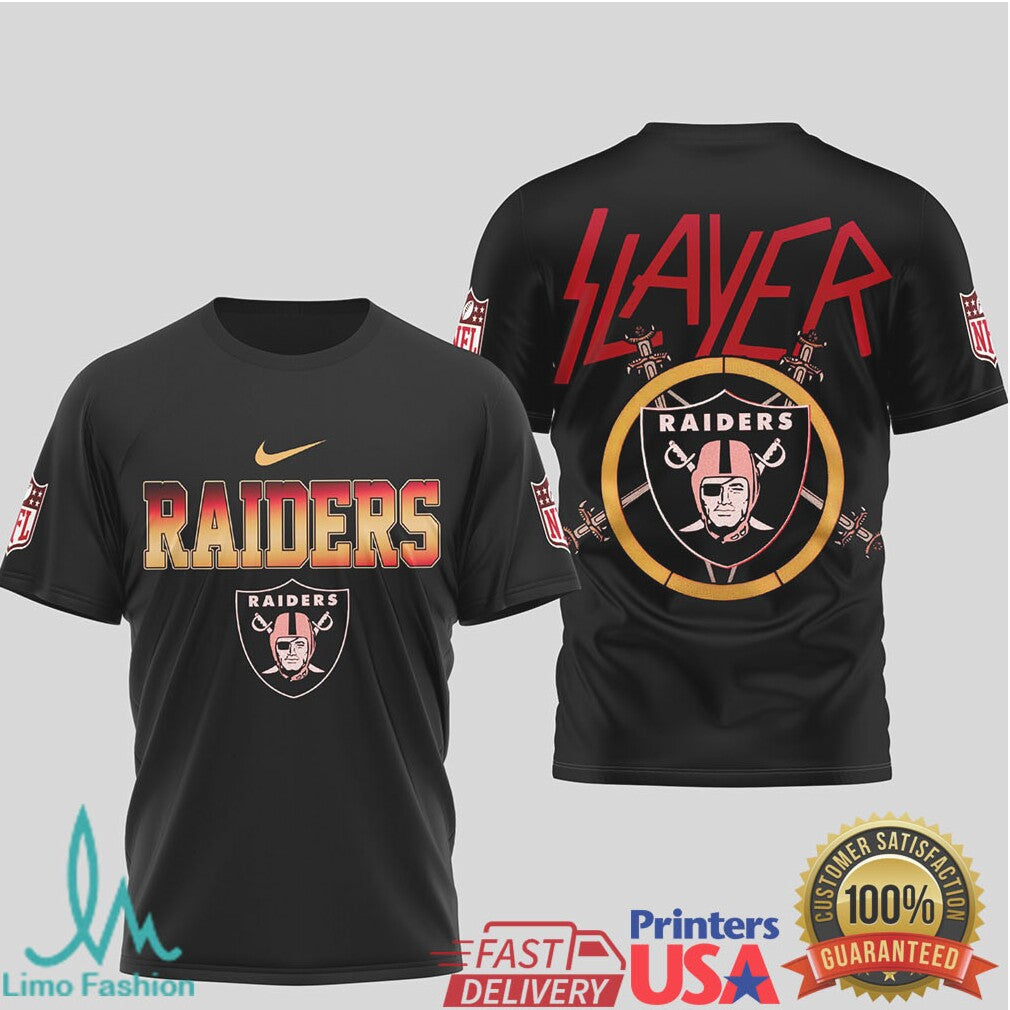 Slayer Band Las Vegas Raiders Nfl Mashup Shirt - Limotees LLC