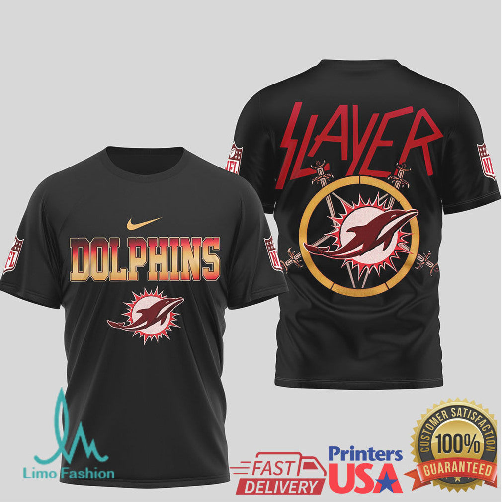 Slayer Band Miami Dolphins Nfl Mashup Shirt - Limotees LLC