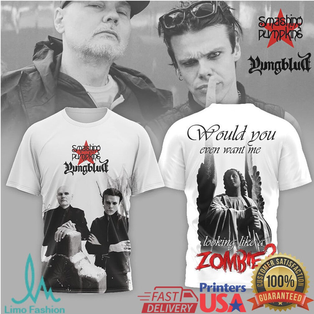 Smashing Pumpkins Yungblud Zombie Tour Merch Shirt - Limotees LLC