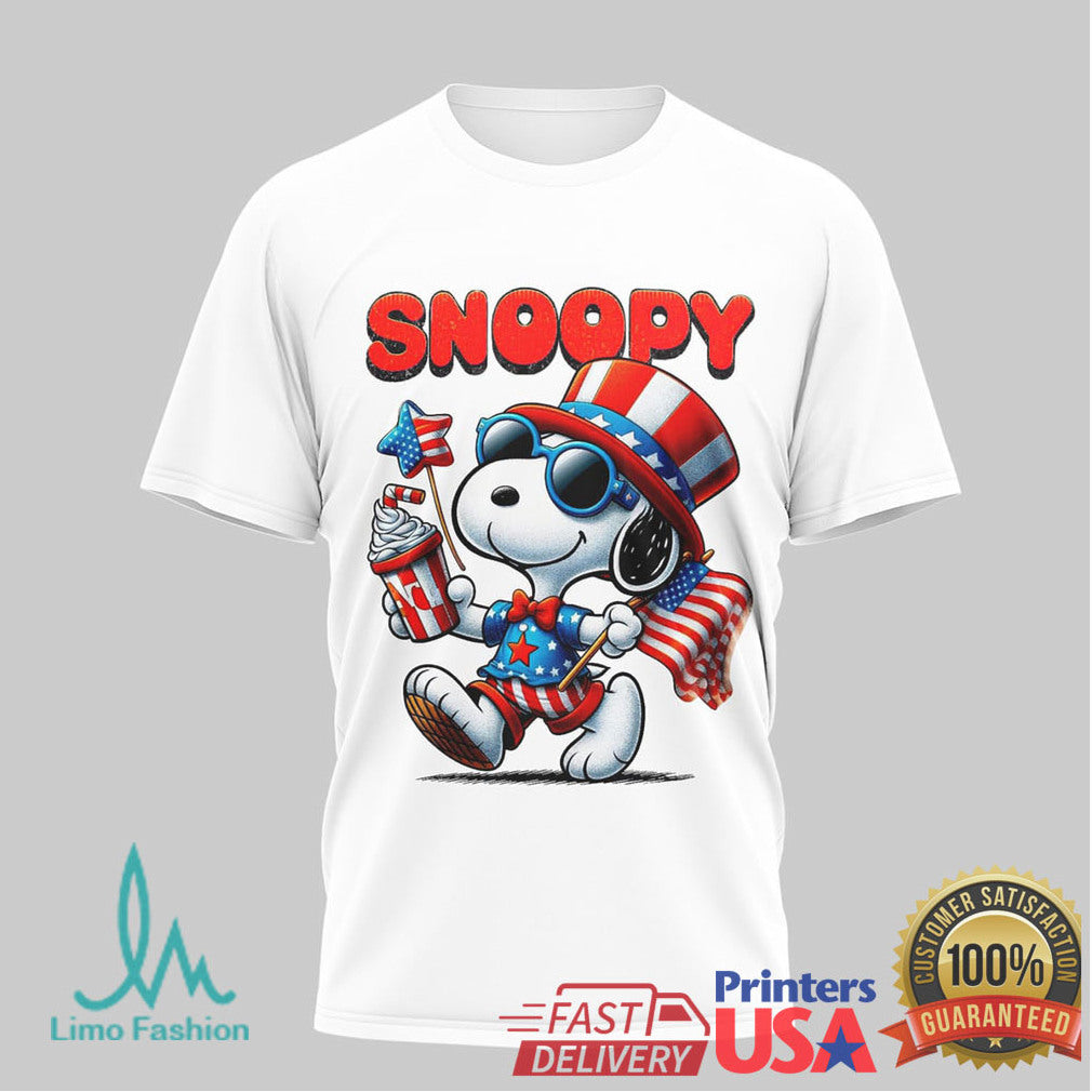 Snoopy America's 250th Anniversary 1776 2026 Patriotic T Shirt - Limotees LLC