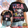 Snoopy Chicago Bears USA 250th Anniversary Patriotic Football T Shirt - Limotees LLC