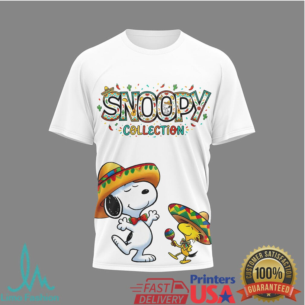 Snoopy Cinco de Mayo Bitchachos Mexican Fiesta Celebration T Shirt - Limotees LLC
