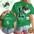 Snoopy Detroit Lions St. Patrick's Day Lucky Shamrock T Shirt - Limotees LLC