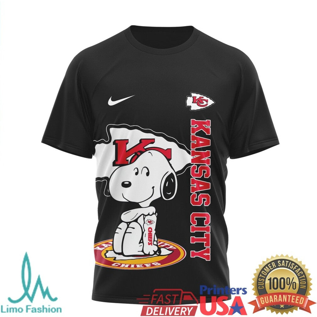 Snoopy Kansas City Chiefs Football Graphic T Shirt Thank You For The Memories Fan Gear - Limotees LLC