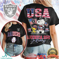 Snoopy Las Vegas Raiders USA 250th Anniversary Land of the Free Shirt - Limotees LLC