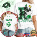 Snoopy Los Angeles Rams St. Patrick's Day Lucky Green Football Shirt - Limotees LLC