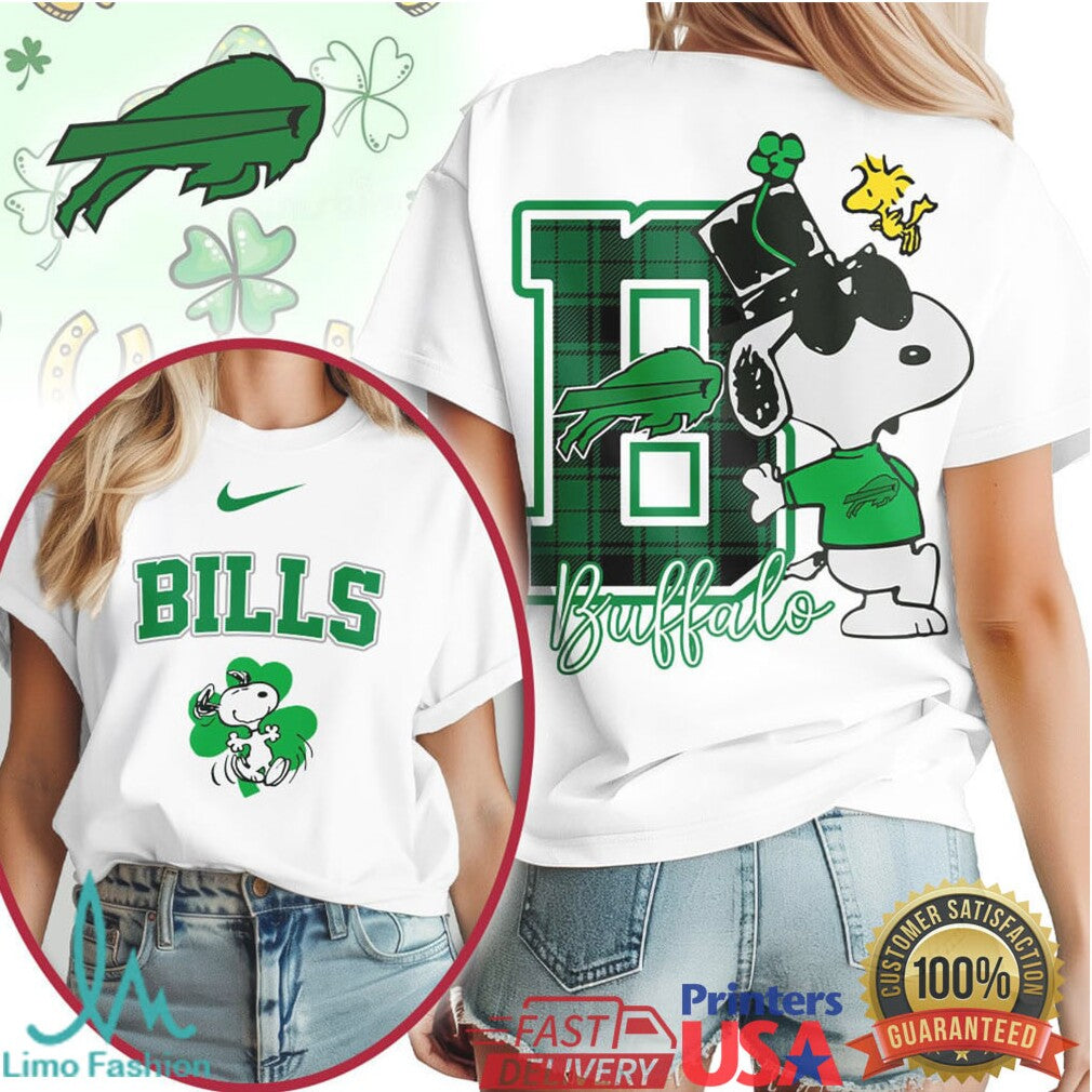 Snoopy Lucky Clover Buffalo Bills St. Patrick's Day T Shirt - Limotees LLC