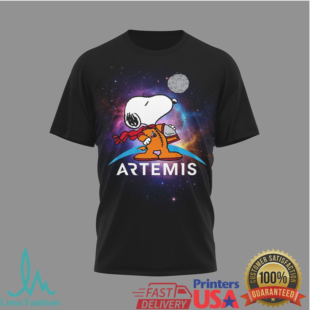Snoopy NASA Artemis II Moon Mission Back to Earth Forward to Mars T Shirt - Limotees LLC