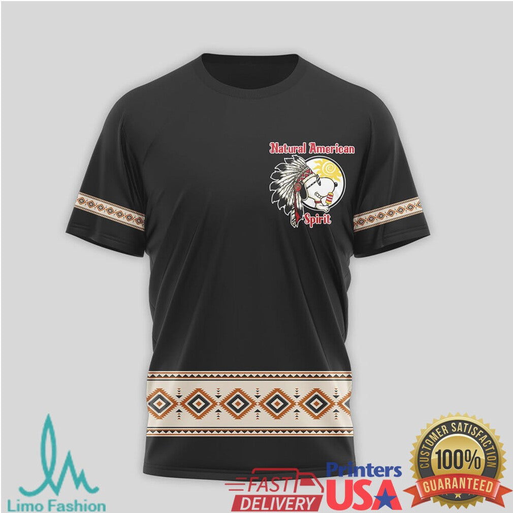 Snoopy Natural American Spirit “It’s All Native Land” Peanuts Shirt - Limotees LLC
