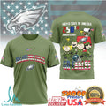 Snoopy Philadelphia Eagles USA 250th Anniversary Military Appreciation T Shirt - Limotees LLC