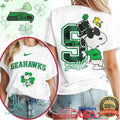 Snoopy Seattle Seahawks St. Patrick's Day Green Plaid T Shirt - Limotees LLC