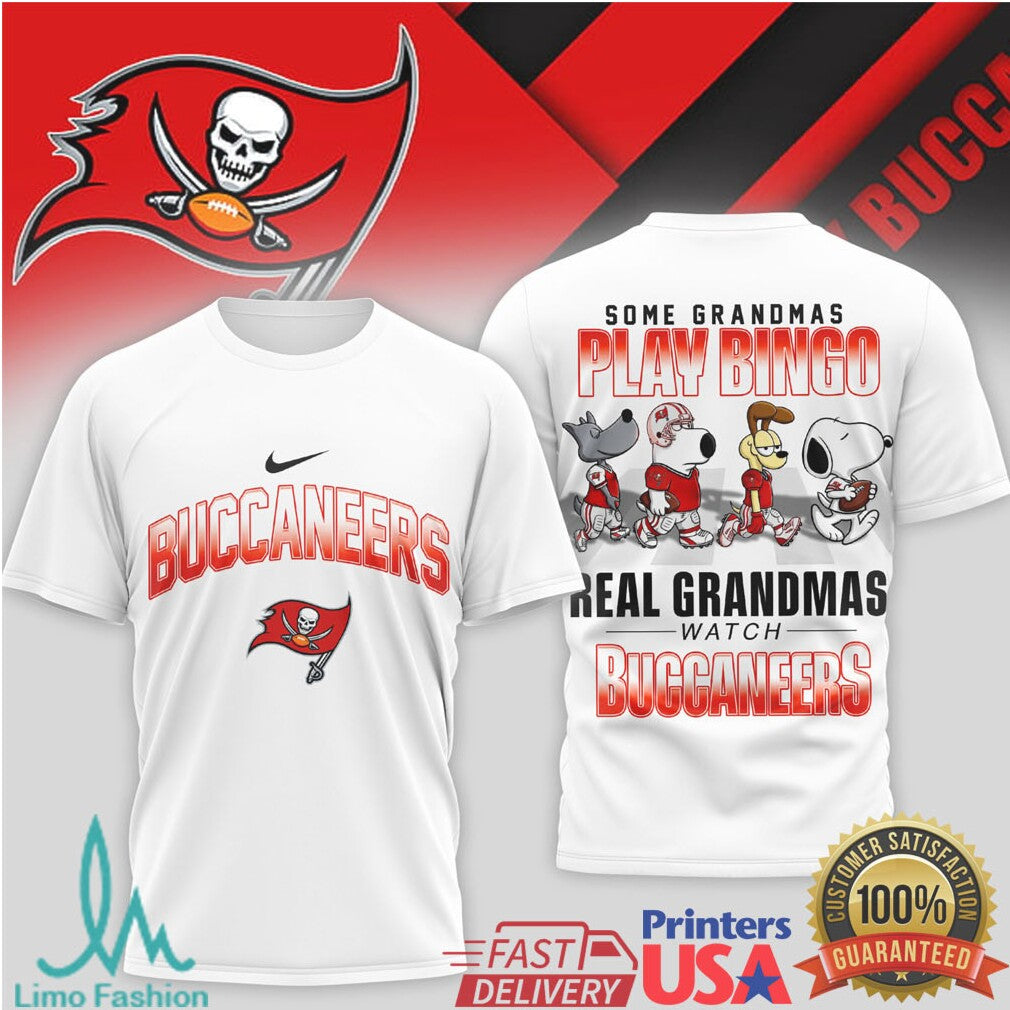 Some Grandmas Play Bingo Real Grandmas Watch Buccaneers T Shirt - Limotees LLC