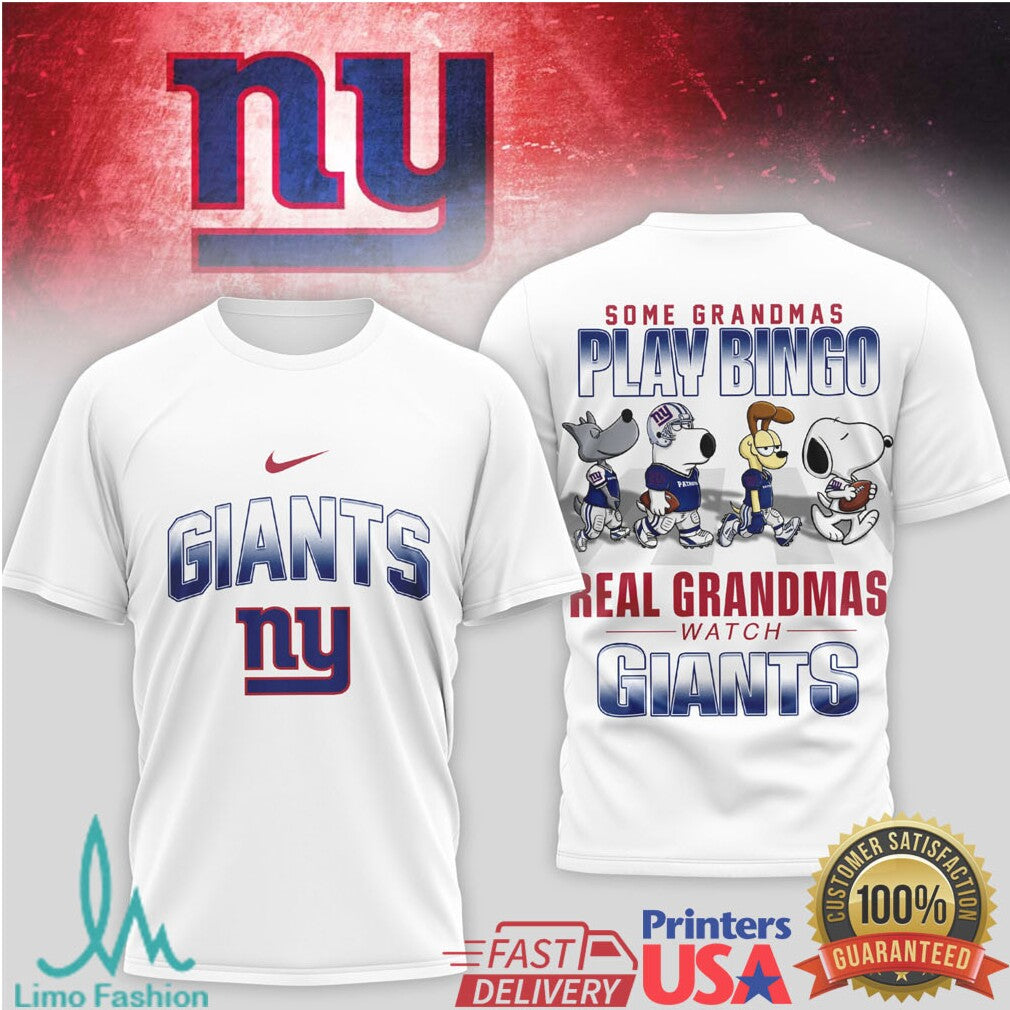 Some Grandmas Play Bingo Real Grandmas Watch Giants T Shirt - Limotees LLC
